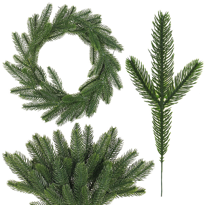 Christmas Wreath Fake - Künstliche Kiefernzweige, Künstliche Kiefernnadeln, Grüne Dekorationen,