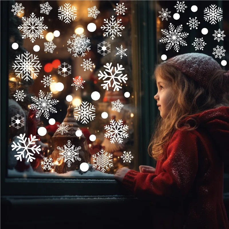Weihnachts-Fensterfolien, Schn – Snowflake Window Decal Bewertung und Preis