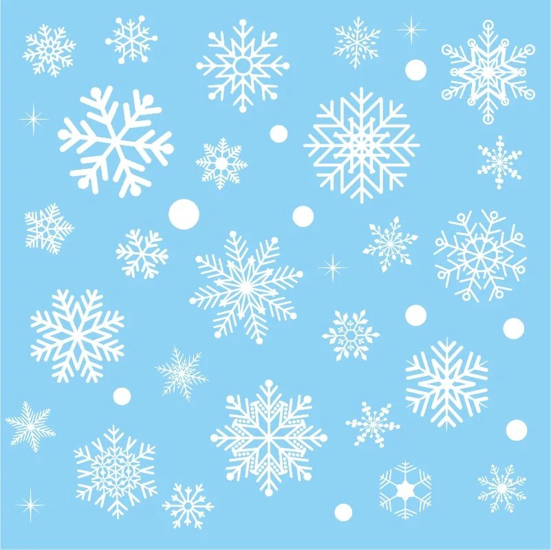 Weihnachts-Fensterfolien, Schn – Snowflake Window Decal Bewertung und Preis